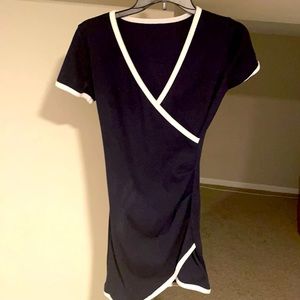 Navy blue mini casual dress